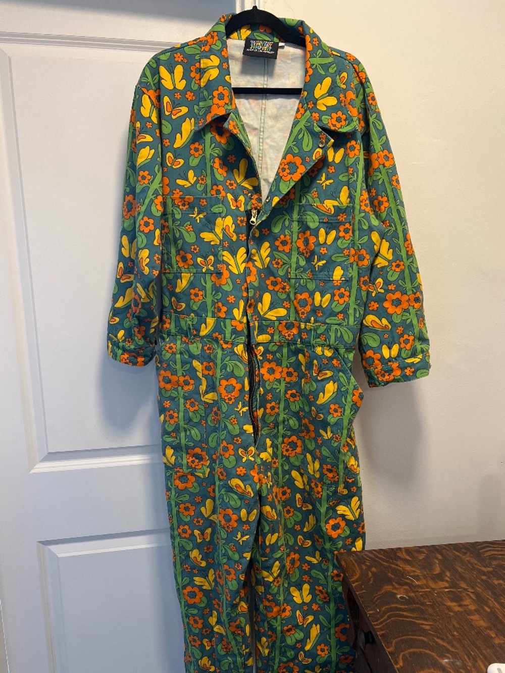 Funky floral big bud press jumpsuit 3XL